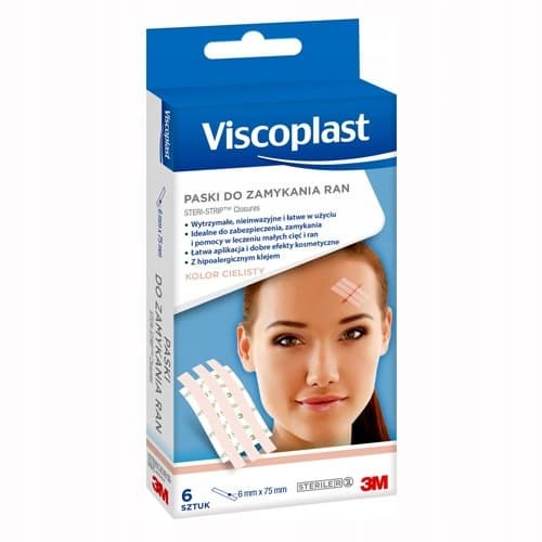 Flade Beige Lukkebånd til Sårpleje 6x75mm, 2stk - Til  Såroverflader - Anvendes i Medicinsk Forbinding