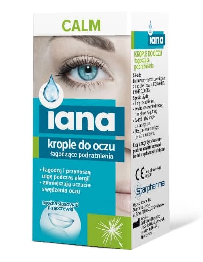 Iana Rauhoittava, silmätippoja, jotka lievittävät ärsytystä, 10 ml