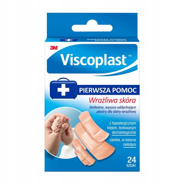 Viscoplast Følsom Hud Forbinding Patches - 24 stk.