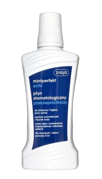 Ziaja, Mintperfekt Aktiv, Munskölj mot karies, 500 ml