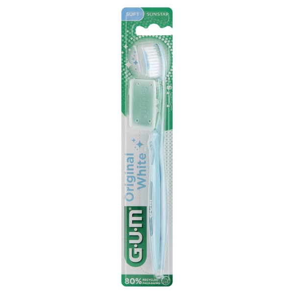 Sunstar GUM Mjuk Tandborste för Vitare Tänder, Modell 561