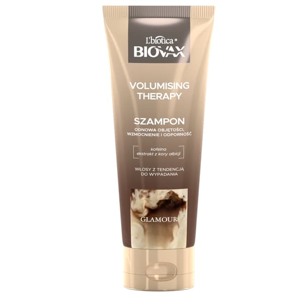 Biovax Glamour Täyteläinenhoitava Shampoo, Hiusten kofeiinikäsittely, 200ml