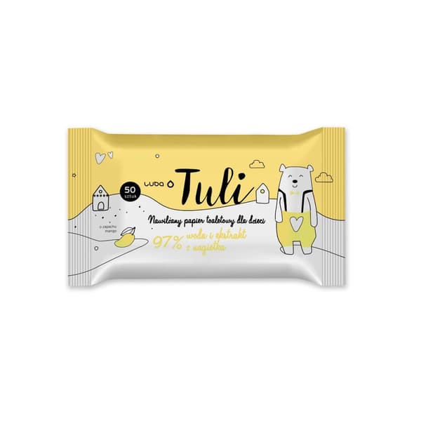 Luba Tuli Børn Fugtig Toiletpapir med Mango, 50 stk.