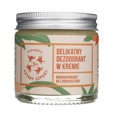 Mild Mandarinbaserad Krämdeodorant utan Bikarbonattillsatser, 60 ml
