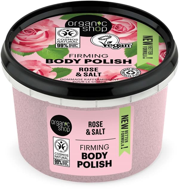Luksuriøs kropscreme med rose og havsalt, fugter og opstrammer huden, 250 ml