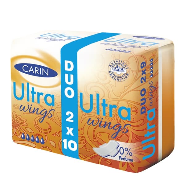 Ultra Wing Mjuka Sanitary Pads, 2x10 bitar