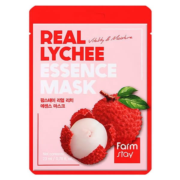 Farmstay Real ansigtsmaske med litchi ekstrakt, 23ml
