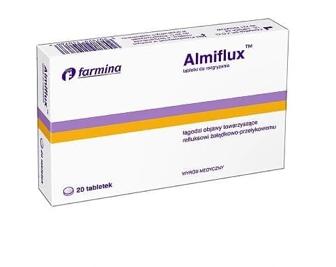 Almiflux Tuggtabletter för Matsmältning, 20 stycken