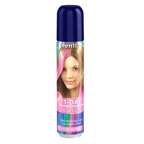 Venita Hårfärgsspray Pink World, 1-dagsfärgande, 50 ml