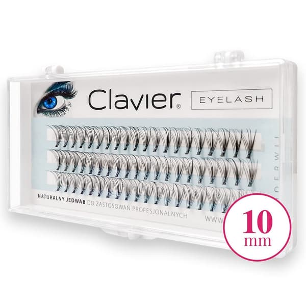 Klaviat silk cilsæt, tætte og naturlige, 10mm i længden.