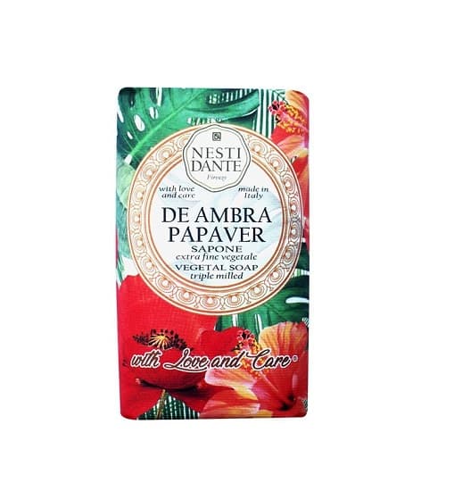 Nesti Dante Opium & Amber Toilet sæbe 250g - Luksus bar med ekstrakt af opium og rav. Plejer huden og giver en skøn duft. Ideel til afslappende bad.