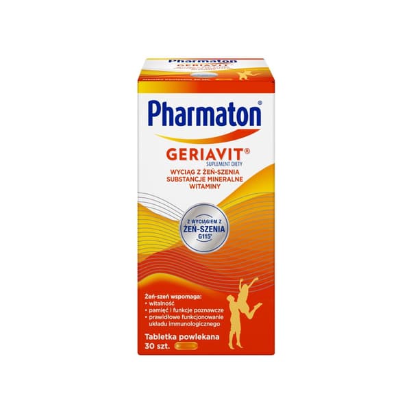 Pharmaton Geriavit, 30 tabletter --> Multivitamin Komplex, för energi och vitalitet, 30 tabletter