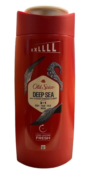 Old Spice Deep Sea Shower Gel, 675ml - Opfriskende produkt til daglig badning med en havduft, 675ml