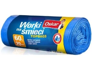 Oskar Avfallspåsar med knytöglor, 60 liter, 20-pack