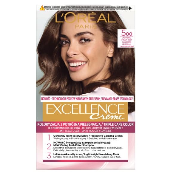 L'Oreal Paris Excellence Creme Hårfärg 500 Ljusbrun