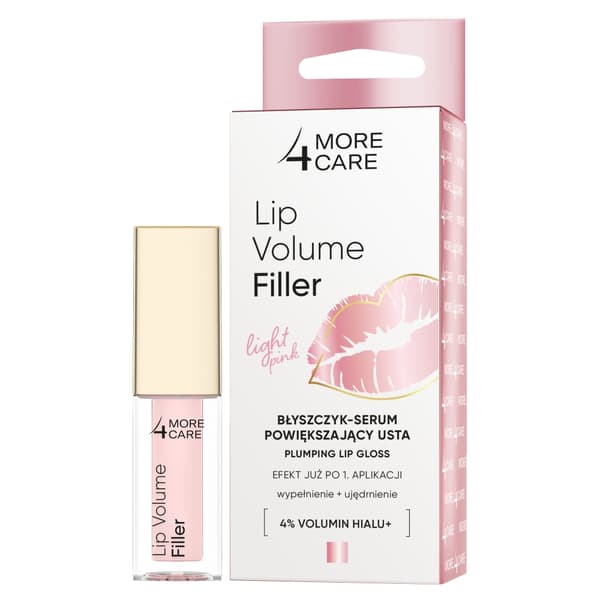 More4Care Læbeforstørrende Serum-Glans, Lys Pink, 4.8g
