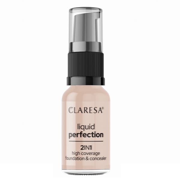 Claresa 2-i-1 Concealer & Dækkende Foundation 103 Cool Medium, 18g