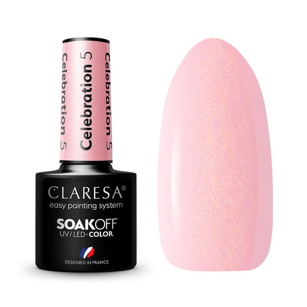 Claresa Soak Off UV/LED Gel Lak Celebration Hybridlak, 5,5g