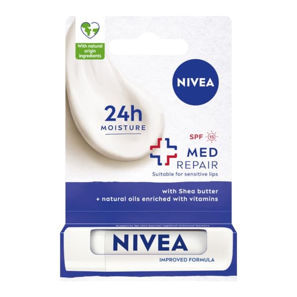 Nivea Vårdande Läppbalsam Med Repair, 4,8g