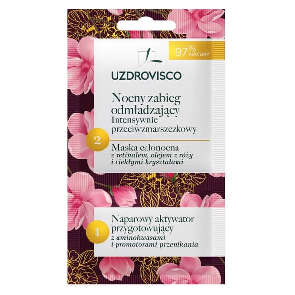Uzdrovisco Intensiv Anti-rynk Nattmask med Aktivator, 8ml