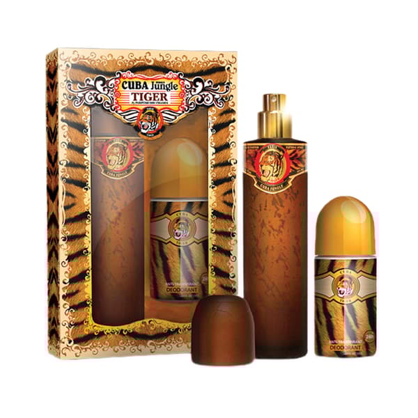Cuba Original Jungle Tiger Eau de Parfum 100ml + Roll-on Deodorant 50ml Sæt