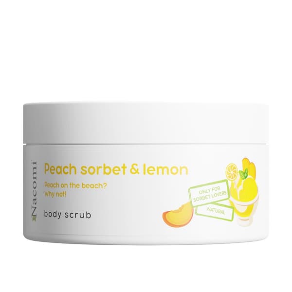 Nacomi Kropspeeling med duft af ferskensorbet og citron, 100ml