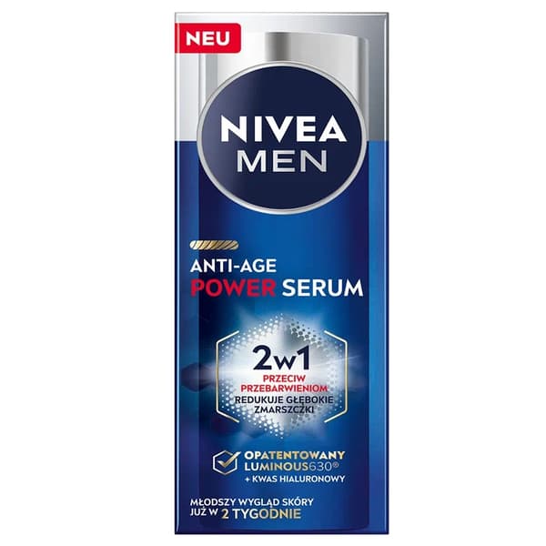 Nivea Men Anti-Age Power Serum 2-i-1 mod misfarvning, 30ml
