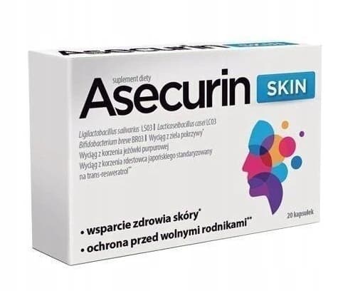 Asecurin Hudpleje, 20 kapsler