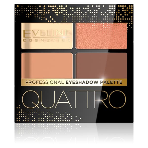 Eveline Cosmetics Quattro Professionel Øjenskygge Palette 01, 3,2 g