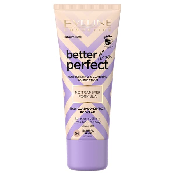 Eveline Cosmetics Better Than Perfect Fugtgivende- og Dækkende Foundation 04 Naturlig Beige, 30 ml