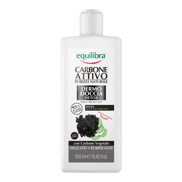 Equilibra Aktivt Kul Rensende Shower Gel, 250 ml.