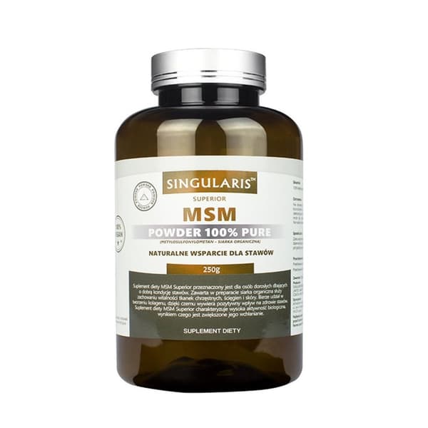 Luonnollinen MSM-jauhe 100 % puhdasta 250 g