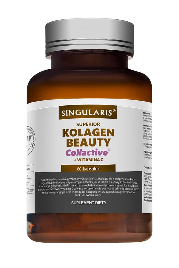 Yksittäinen, Kollageeni Kauneus Collactive + C-vitamiini, 60 kapselia