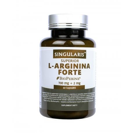 Singularis Vahvistettu L-arginiini Bioperine 60 kapselia
