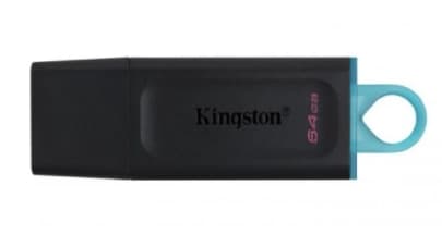 Kingston Data Traveler Exodia USB-stick 64GB - Sort, USB 3.1 Gen1 Sort, Turkis
