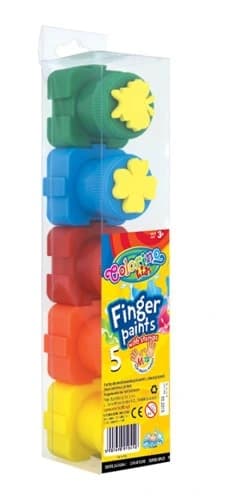 Farvelægning Fingerfarver, 5 Farver