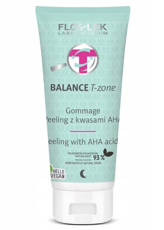 Flos-Lek Balance T-zone Gommage Peeling med AHA-syror 125 g