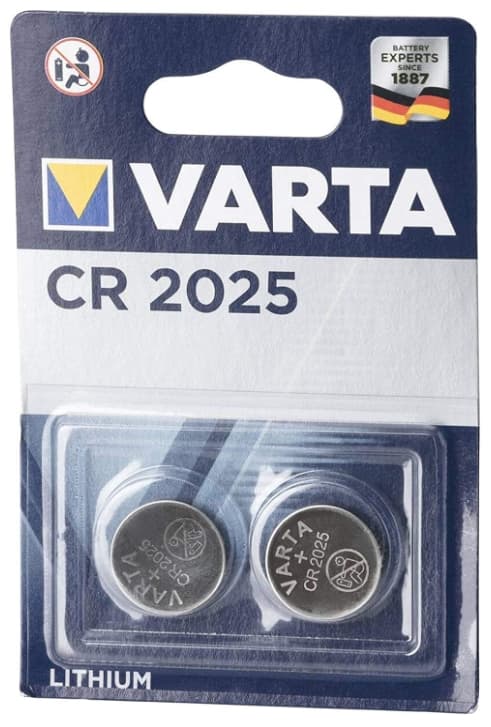 Varta, Lithium Coin CR2025 Batteri, Pakke med 2 styk