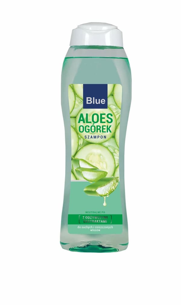 Sininen Aloe vera ja Kurkku Shampoo, 1 litra