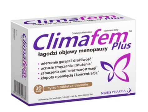 Kvindelig hormonel balance supplement, Climafem Plus, 30 tabletter
