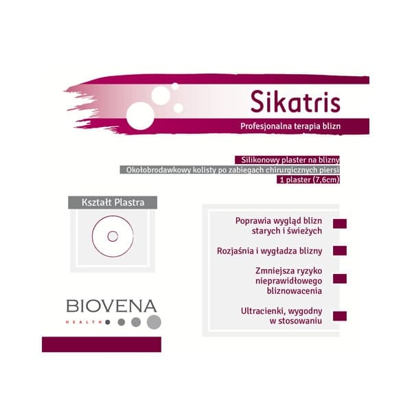 Silikoneplaster til ar - Rund, Ø7,6cm - Ekstra Hudvenlig - Effektiv arbehandling - Medicinsk Kvalitet - Langvarig Beskyttelse - 1 Stk