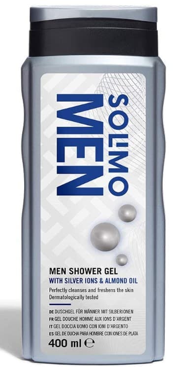 Solimo Mænd, Shower Gel med Mandelolie og Sølvioner, 400ml