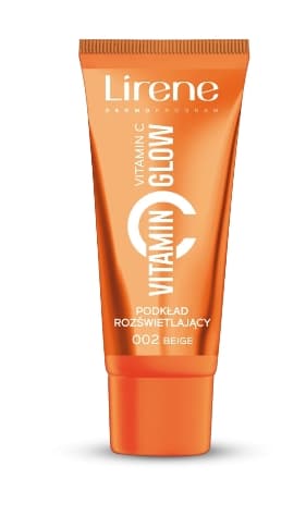 Nærende og lysende fundament Lirene Vitamin Glow, nuance 002 Beige - 30 ml