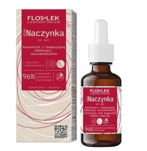 Flos-Lek Stop Naczynka - Anti-rødme Hesperidin Koncentrat, Dag & Nat, 30 ml.