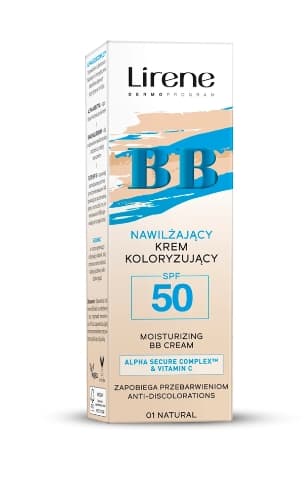Dagcreme med SPF 50 i nuance 01 Natur, 30 ml.