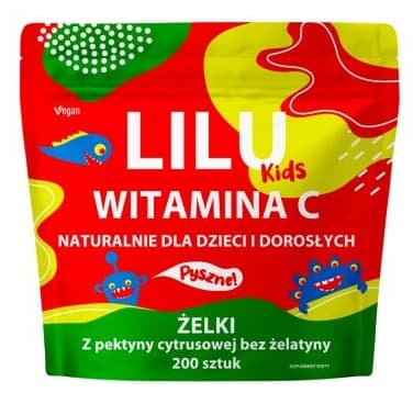 Lilu Kids C-vitamiini tabletteja lapsille, 200 kpl