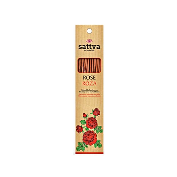 Sattva Luonnollinen Intialainen suitsuke Ruusu, 15 kpl