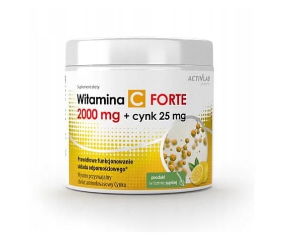ActivLab Pharma, C-vitamiini 2000 mg + Sinkki 25 mg Forte jauhe, 500 g