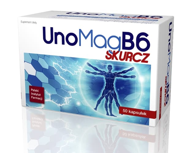 Uno Mag B6 - Lihas- ja Kramppi Kapselit, 50 kpl/--> Uno Mag B6 - Magnesium- ja B6-vitamiinikapselit, 50 kpl