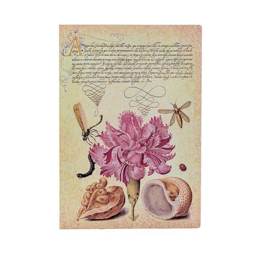 Pink Carnation Midi Flexi Notesbog med Linier - Eksklusivt Design fra Paperblanks